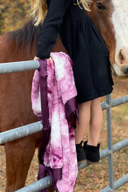 Tie Dye Berry Knotty Blankie