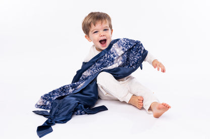 Navy Sandpiper Knotty Blankie