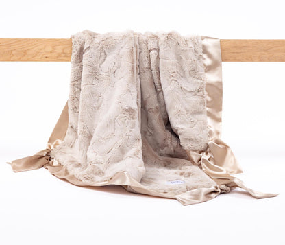 Sugar Cookie Satin Back Knotty Blankie
