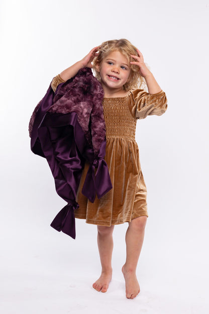 Dappled Plum Knotty Blankie